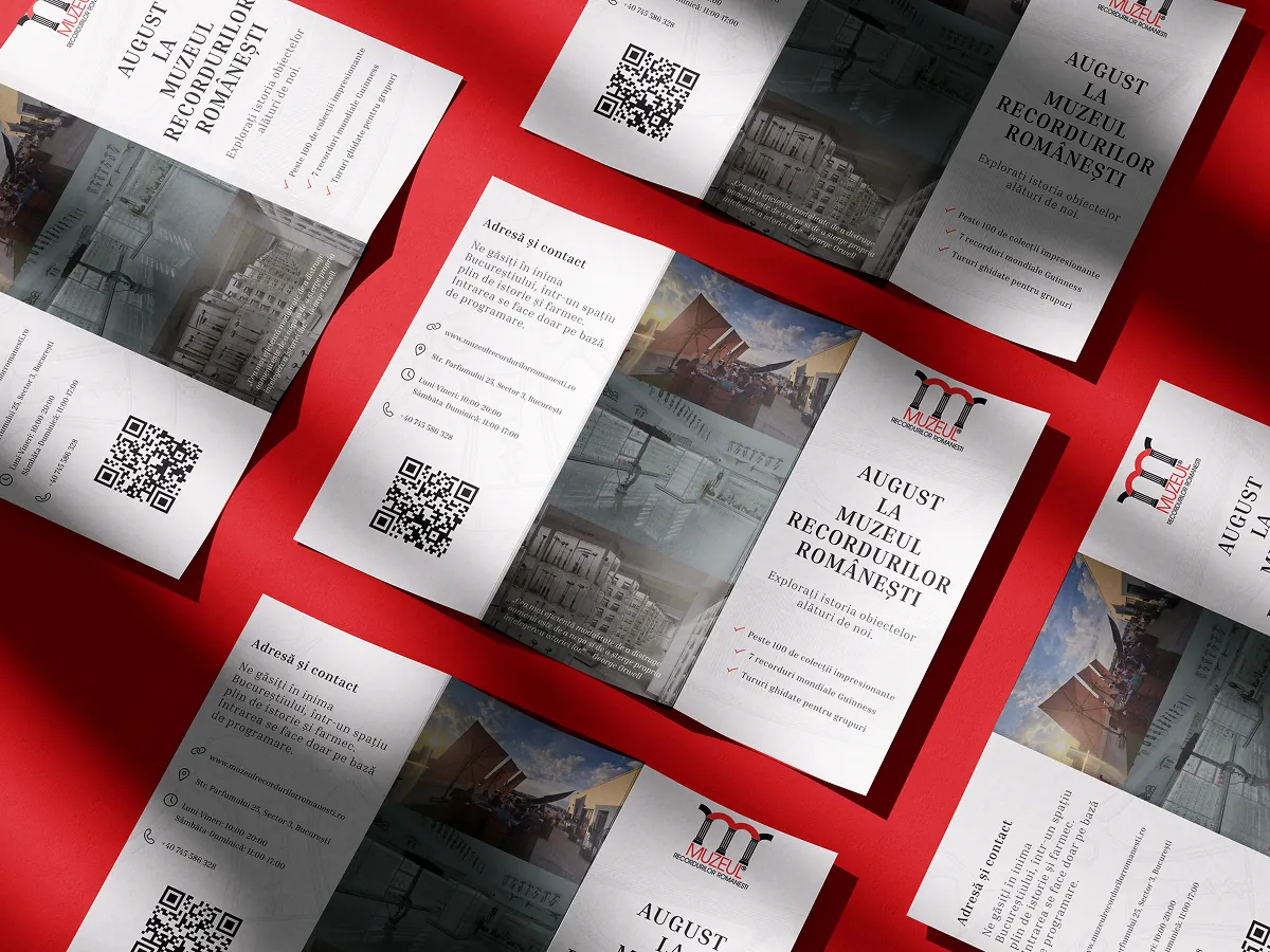 Trifold A4 Flyer for Muzeum of Romanian Records