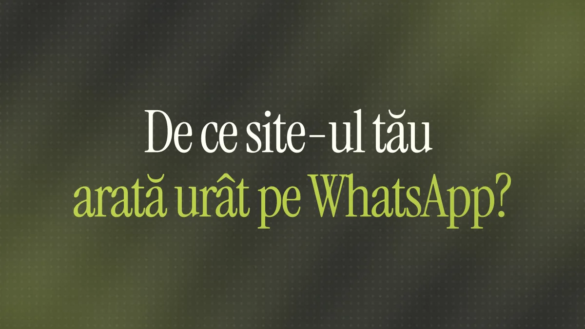 De ce arată urât link-ul site-ului meu pe WhatsApp?